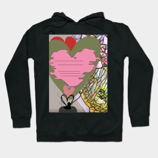 Pink note hearts for santa clause Hoodie